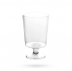 R1 - Lot de 10 verres à pied jetables - 17cl