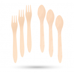 R1 - Wood serving cutlery x 3
